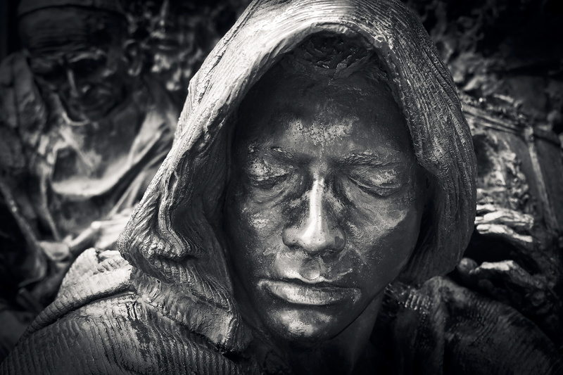 one animal, statue, social issues, focus on foreground, man, mature adult, monk, real people, bronze head, trunk, one man only, lifestyles, mature men