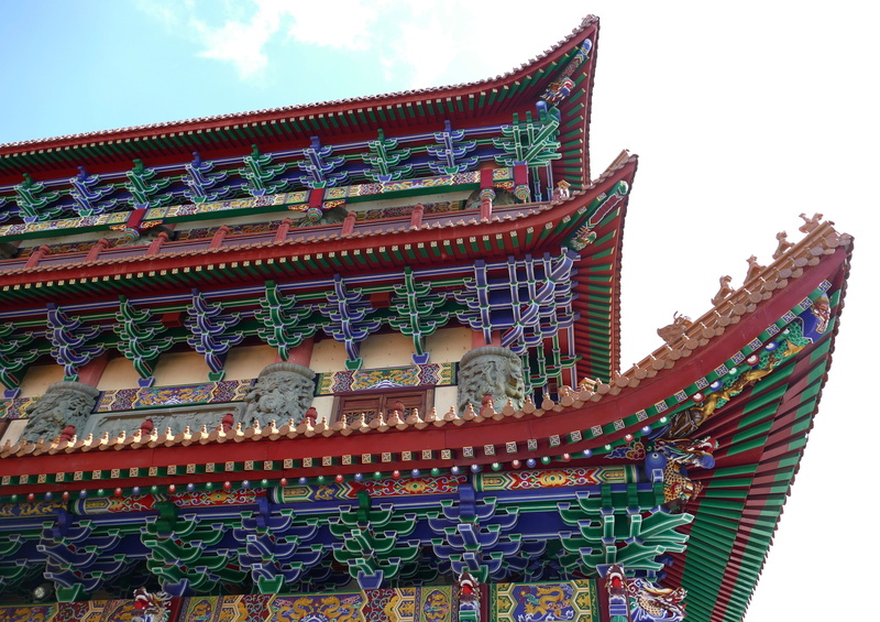 travel destinations, travel, outdoors, building exterior, ornate, temple, low angle view, building, buddhism, religion, asia, hong kong, spirituality, lantau