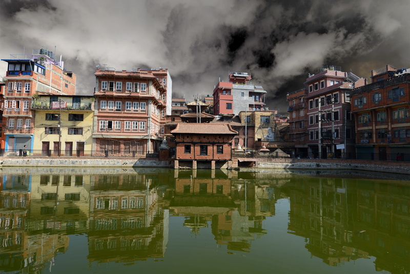 nature, houses, building, 4K, reflection, outdoors, apartment, castle, house, body, shrine, urban, no people, rural, near, shelter, temple, countryside