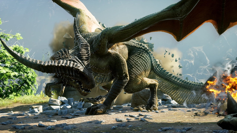 battle, animal themes, large, power, animal, art and craft, no people, day, aper, wildlife, dragon, dragon age, 1080P, wall, statue, dinosaur, danger