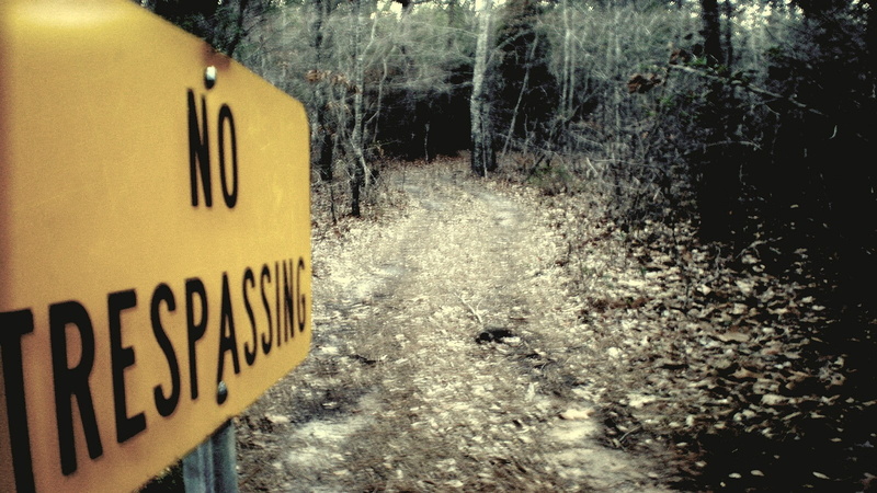 land, transportation, road, no people, yellow, outdoors, day, communication, message, exploring trespassing, sign, information, graffiti, 720P, western script