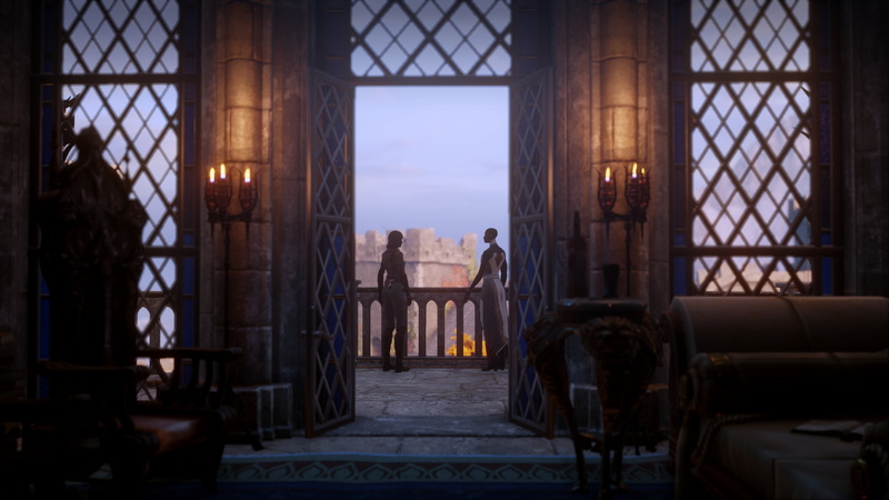 blue, purple, 1080P, Vivienne de Tabris, sky, PC gaming, Dragon Age Inquisition, Dragon Age