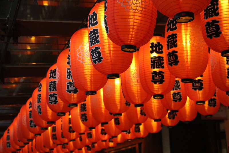 oriental, architecture, 4K, red, design, tradition, lighting equipment, colorful, light, festival, non-western script, no people, orange color, asia, religion