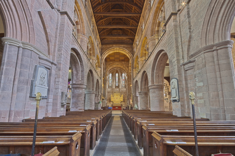 seat, uhd, day, sacred, place of worship, aisle, romanesque, direction, indoors, diminishing perspective, no people, holy, architecture, pray, 5k, united kingdom