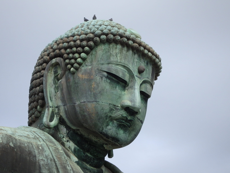 belief, representation, tokyo, religion, culture, human representation, outdoors, buddhist, creativity, art and craft, day, japanese, birds, sky, temple