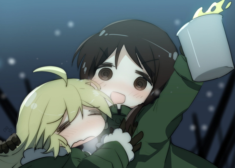 craft, sky, no people, Chito (Girls Last Tour), representation, illuminated, Anime, toy, sculpture, outdoors, close-up, nature, focus on foreground, 1080P