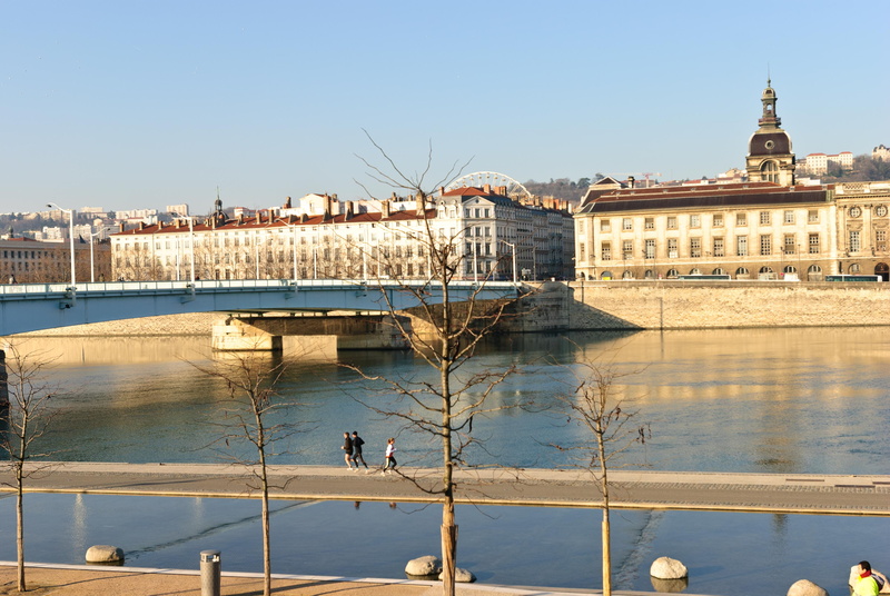 4K, sunlight, building exterior, city, transportation, architecture, travel, connection, day, clear sky, ferris wheel, sky, lyon, bridge - man made structure