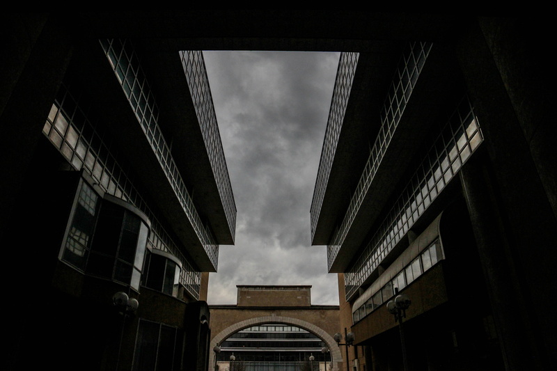 bridge - man made structure, sky, nature, école normale supérieure, 4K, french, building, black, geometry, symmetry, built structure, office building exterior