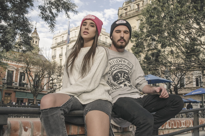 young men, hat, bonding, architecture, leisure activity, street, two people, outdoors, 4K, outerwear, couple, raillings, young women, casual clothing