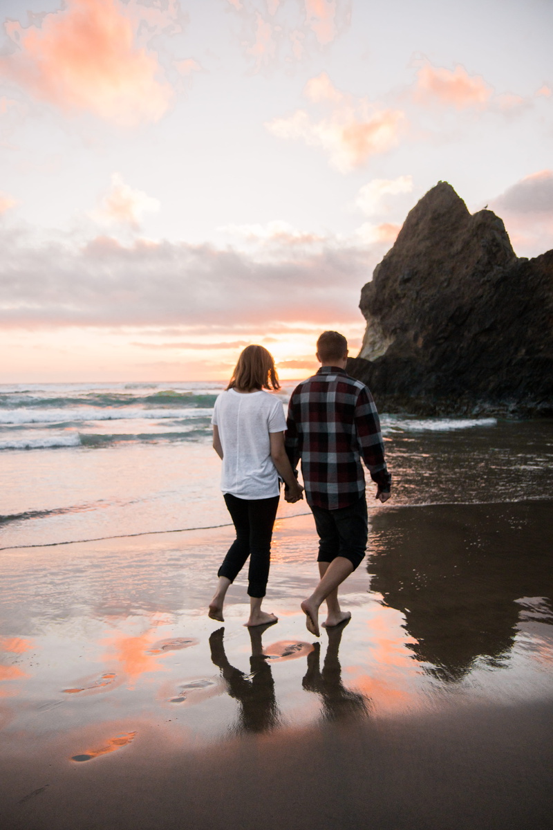 beauty in nature, scenics - nature, beach, two people, holding hands, man, landscape, hands, rear view, arm around, sand, couple - relationship, positive emotion