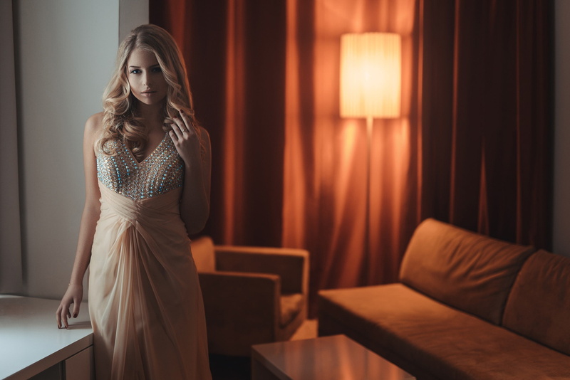 Alessia Lyon, 1080P, blonde, Stefan Hausler, girl, Stefan Häusler, look, dress, model