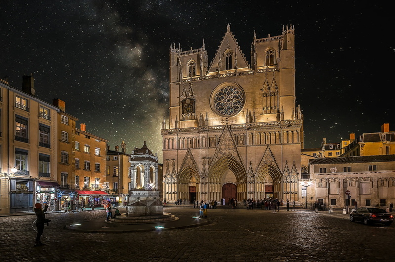 The Cathedral Saint-Jean, 1080P, France, Lyon, area