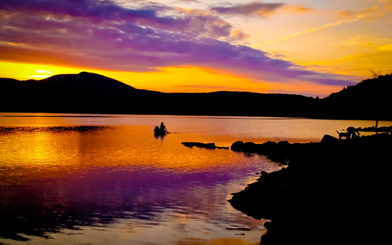 whitingham, body, landscape, water, 2K, reflections, sunset, epiphany, purple