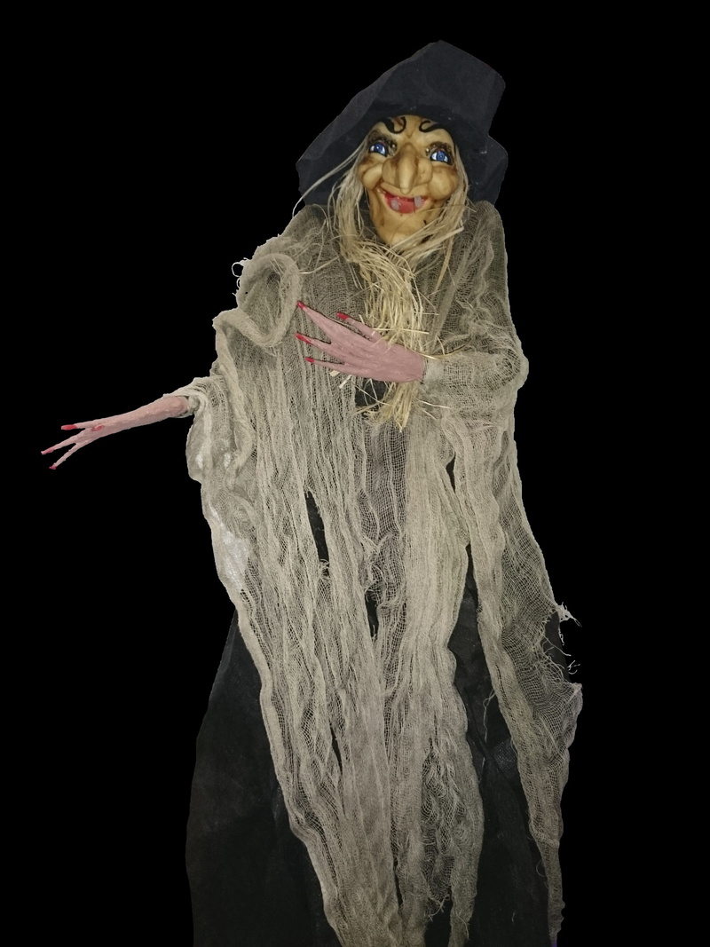 halloween, cut out, 2K, fear, horror, epiphany, representation, spooky, portrait, witch, costume, art and craft, night, studio shot, black background