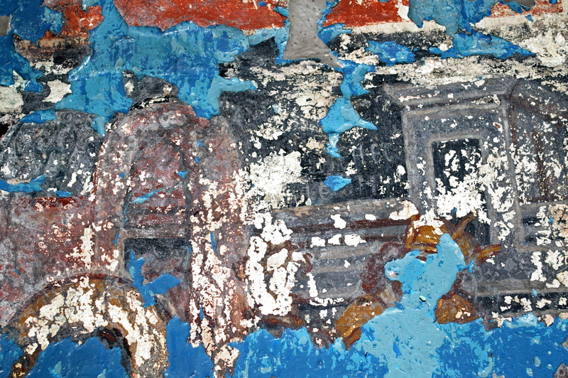 religion, abandoned, mural, no people, peeled, chapel, church, church painting, run-down, oil paint, christianity, building, bad condition, background