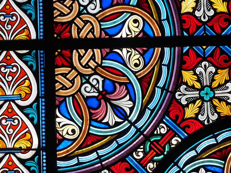 glass mosaic, multicolored, stained glass, ornate, backgrounds, window glass, religion, church, belief, pattern, spirituality, close-up, house of worship