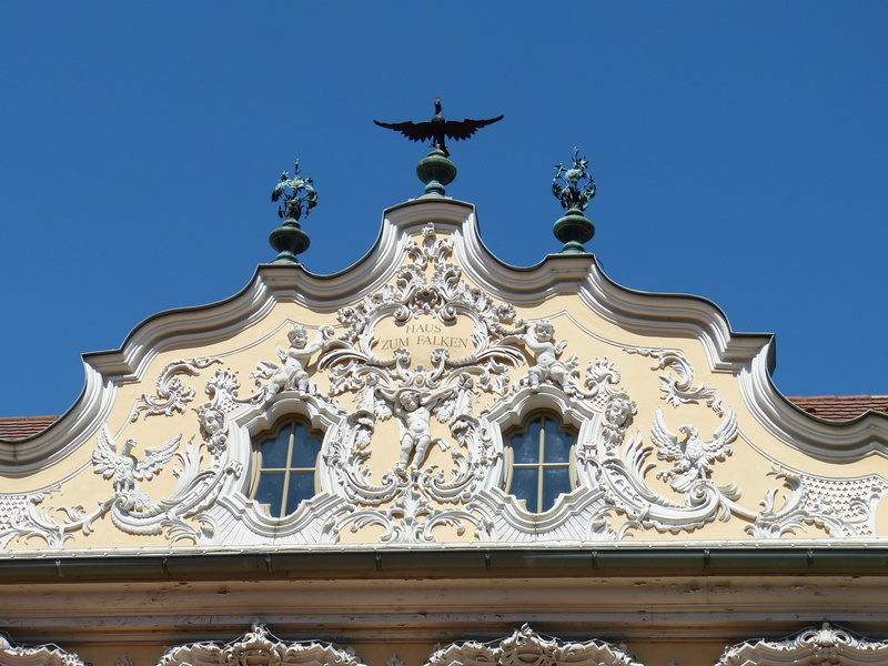 nature, würzburg, gable, art and craft, the past, places of interest, built structure, sky, building, relief, city gate, facade, old town, day, single object