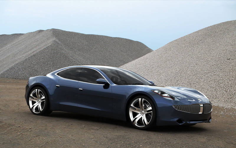 car, 1080P, Fisker, land vehicle, road, blue, desert, tire, road trip, convertible, travel, sky, land, no people, wealth, mode of transportation, Fisker Karma