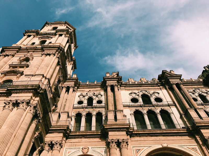 art and craft, roman, low angle view, españa, travel, beautiful, tourism, nature, clouds, cloud - sky, spain, 1080P, church, architecture, no people, culture