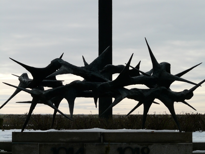 outdoors, sky, cloud - sky, security, no people, barrier, horned, white, close-up, 2K, metal, boundary, war cemetery, protection, statue, photo, blue