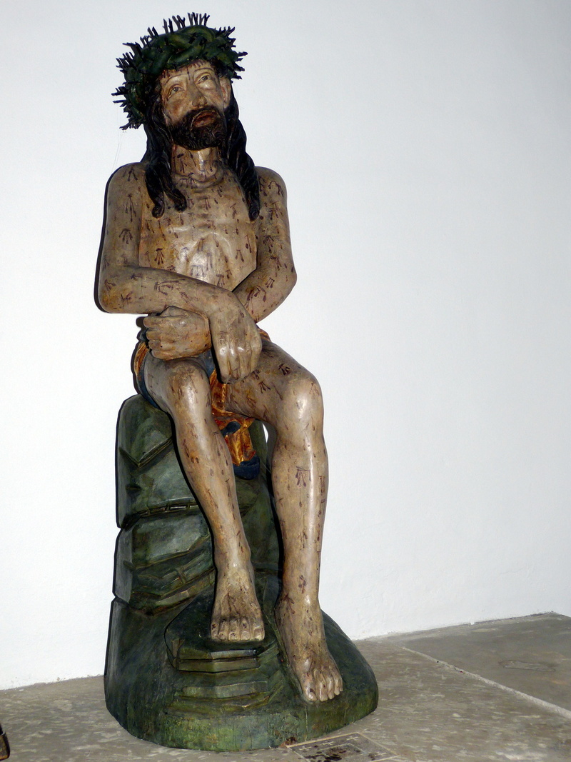 statue, representation, christ, human representation, art and craft, 4K, no people, craft, male likeness, religion, crown of thorns, wall - building feature