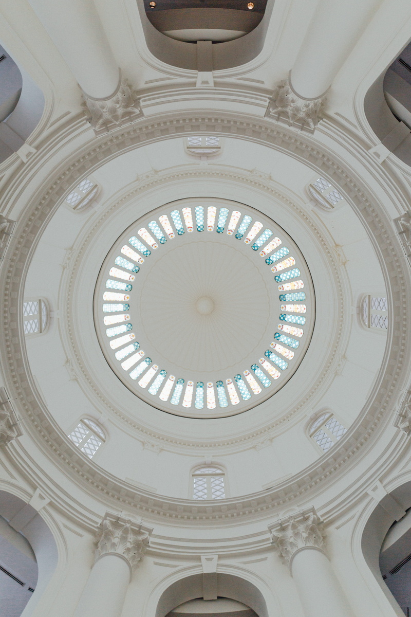 pattern, home decor, low angle view, design, day, no people, room, architecture, apse, indoors, cupola, directly below, pillar, vehicle, window, car, arch