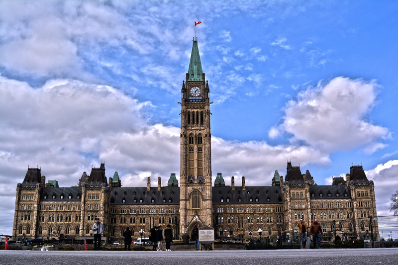government, tourism, building, building exterior, ottawa, goth like, travel, landmark, sky, built structure, the past, nature, tall - high, clock tower