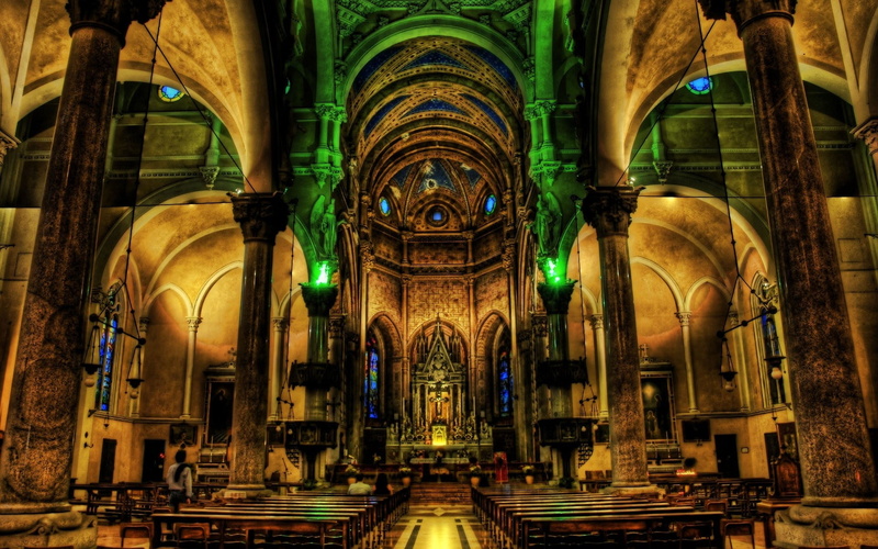 architecture, ornate, premises, medieval, saint, indoors, christianity, color Image, spirituality, jesus Christ, illuminated, benches, architectural column