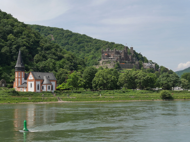 castle hotel, architecture, water, castle, church, scenics - nature, rhine valley, nature, romantic, tree, day, beauty in nature, sky, rhine, built structure