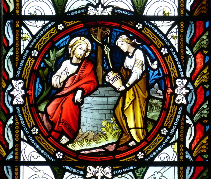 christ, stained glass window, church, image, pattern, built structure, united kingdom, 2K, no people, england, faith, christianity, mural, indoors, human representation