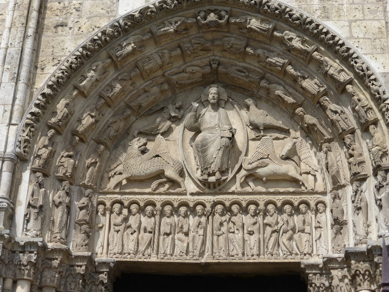 belief, history, spirituality, chartres, low angle view, built structure, 1080P, representation, building, arch, male likeness, no people, travel destinations