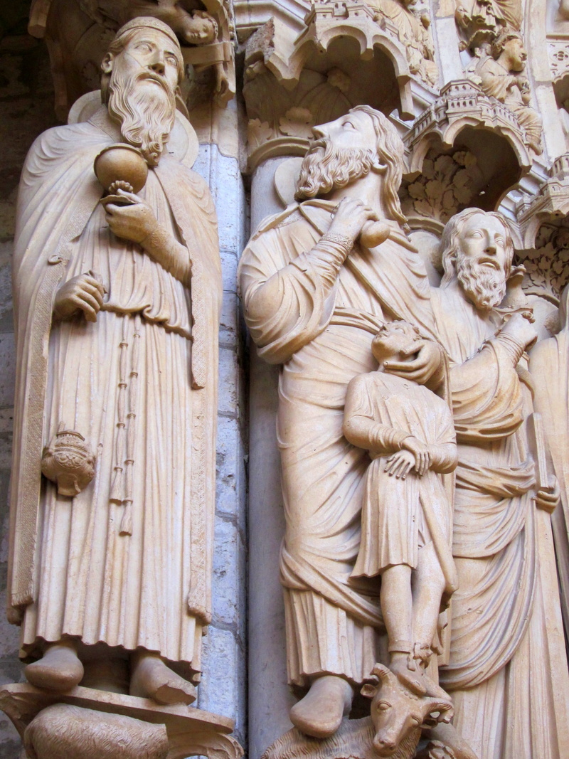 unesco, statue, male likeness, creativity, 2K, chartres cathedral, spirituality, carving, gothic, day, human representation, church, history, medieval