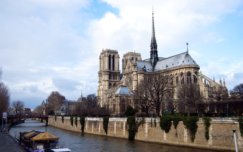 de, 2K, catholic, notre, cathedral, paris, gothic, dame