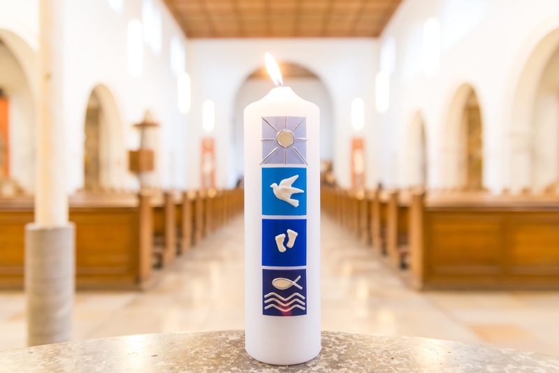 christian, baptism, gray, candle, sign, symbol, pillar, sacrament, built structure, religion, white, place of worship, communication, no people, birth