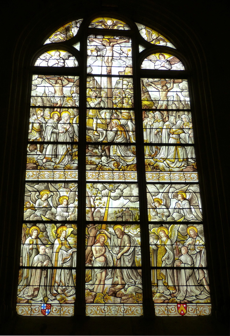 christian, 2K, window, image, indoors, representation, low angle view, jesus, day, human representation, building, burgundy, window frame, glass - material