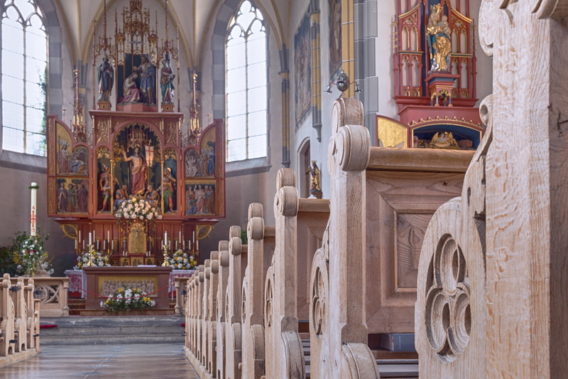 sculpture, built structure, building, spirituality, church, ornate, bavaria, day, religion, 5K, belief, allgäu, saint john the baptist, window, altar