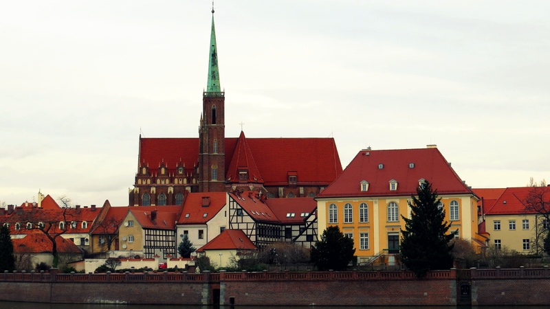 church, tower, red, the old town, built structure, city, building exterior, poland, st john the baptist, row house, place of worship, monument, building