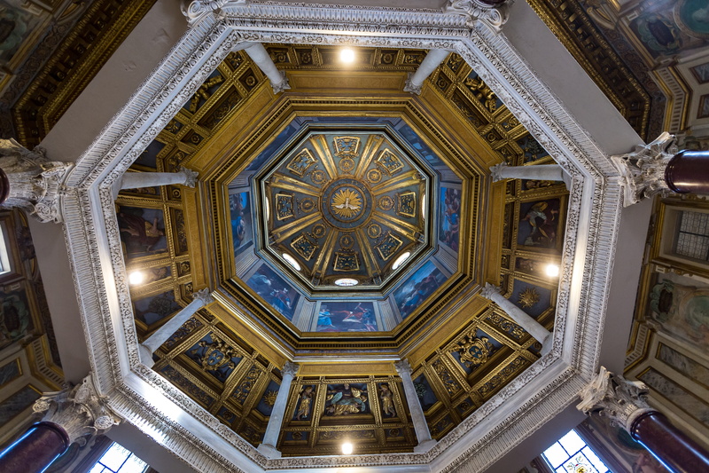 church, no people, ceiling, architecture, built structure, rome, italy, religion, the baptistery of st, lighting, architectural feature, architecture and art