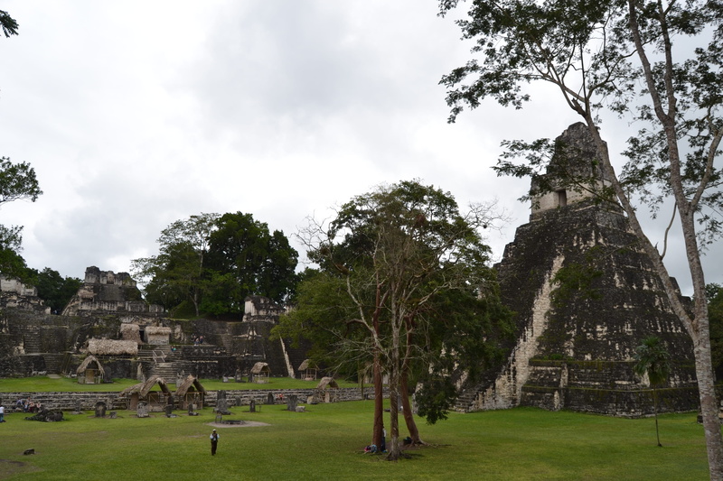 mayan, the past, guatemala, cloud - sky, built structure, old ruin, architecture, outdoors, group of people, grass, sky, tikal, 4K, tourism, history, travel