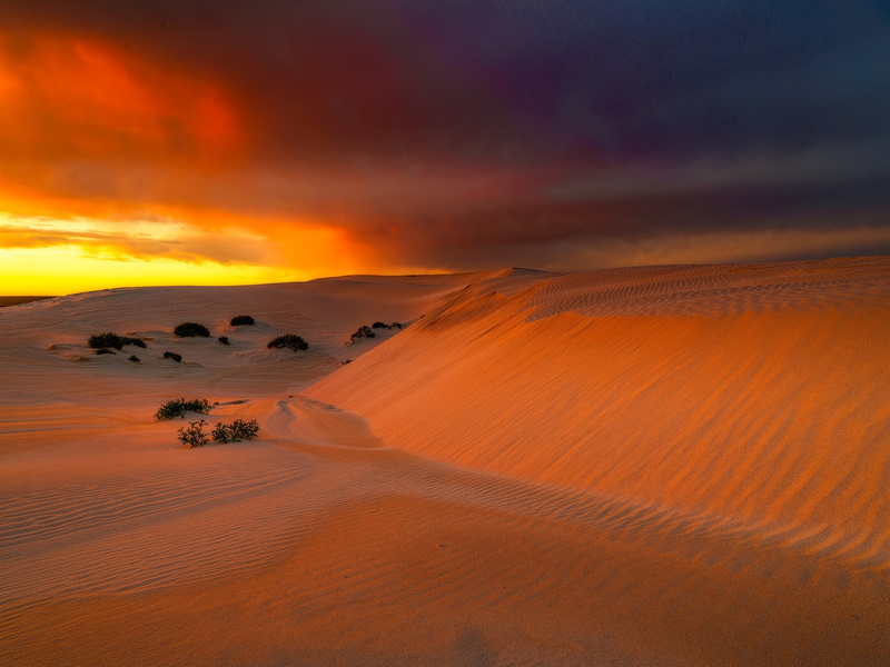 Desert, Clouds, Sand, 1080P, Australian, Sunset