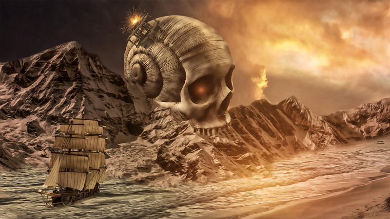 technology, sunlight, outdoors, beauty in nature, fire, fear, evil, one man only, Fantasy, human body part, Landscape, motion, sea, human representation