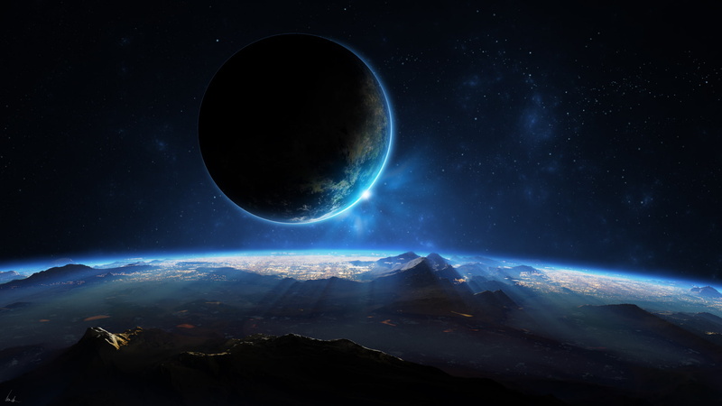 universe, 1080P, hd, d, 3d, digital, distant, planet, digital universe, illustration