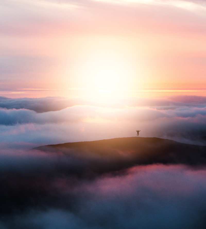 distant, sun, nature, Mountains, one person, idyllic, San Luis Obispo, silhouette, cloudscape, tranquility, dramatic sky, outdoors, scenics - nature, orange color