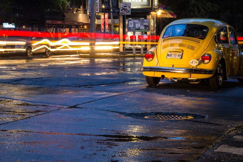 bocho amarillo, transportation, land vehicle, volkswagen, city street, yellow, building exterior, mexico city, taxi, motor vehicle, bocho, street, mexico
