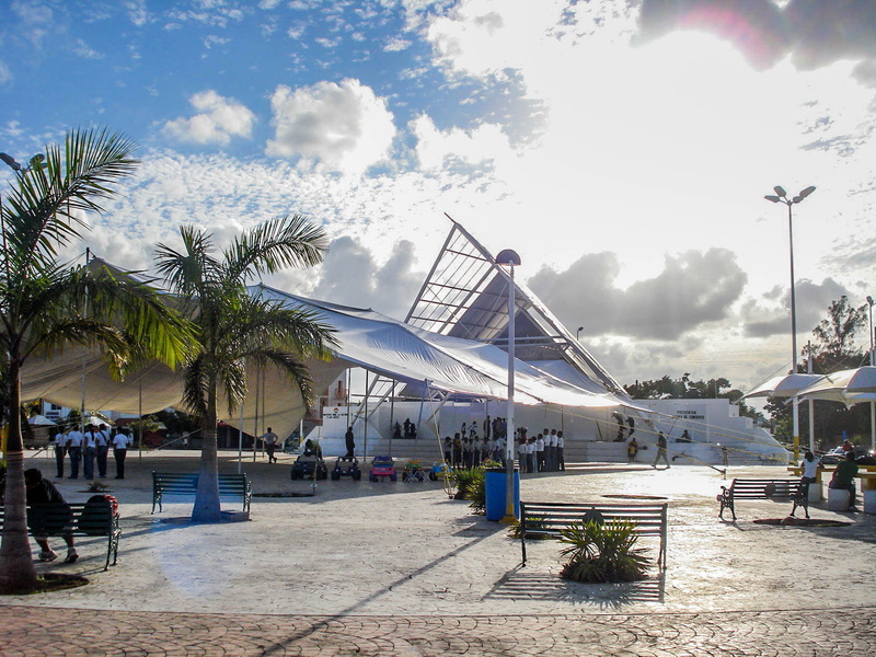 tourism, tents, tent, central cancun, sky, public domain, vacations, 720P, travel Destinations, outdoors, quintana, cloud - sky, architecture, transportation