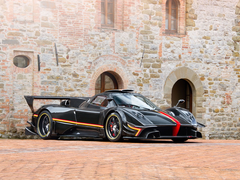 revolucion, Cars, retro styled, no people, zonda, black, transportation, 720P, mode of transportation, car, sports, brick wall, architecture, outdoors