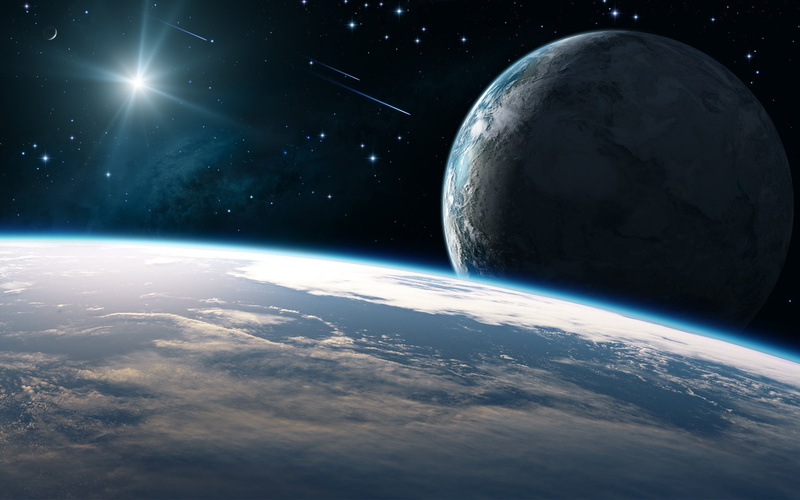 3D, orbiting, planet earth, galaxy, outdoors, space exploration, satellite view, planet - space, sky, science, tikal, nature, night, earth, blue, futuristic