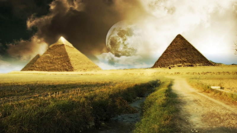 travel destinations, moon, pyamids, outdoors, travel, the past, history, pyramid, no people, triangle shape, architecture, plant, sky, cloudy, building exterior