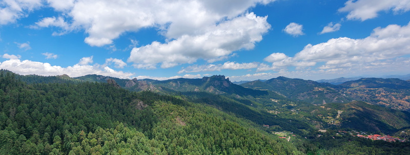 travel, hidalgo, tree, mountain peak, valley, scenic, land, blue, peaceful, beauty in nature, no people, travel destinations, méxico, cloud - sky, nature