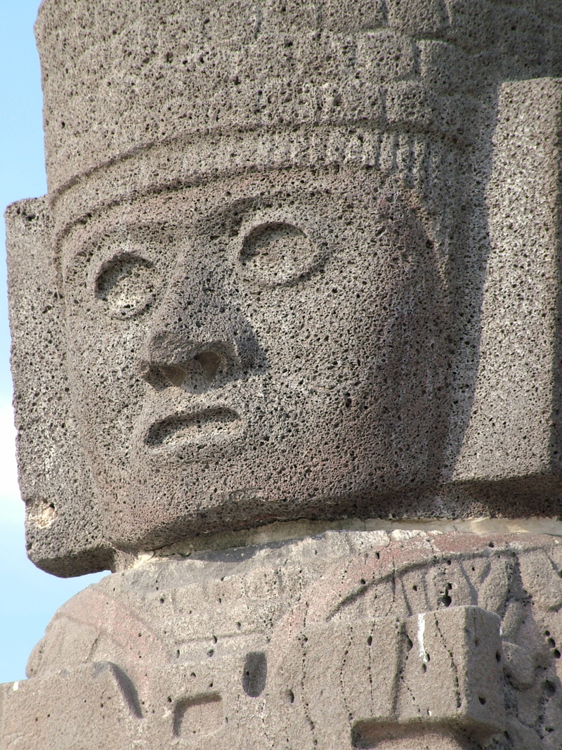 outdoors, human representation, close-up, representation, stone sculpture, day, creativity, archeology, no people, the past, sunlight, tula hidalgo, nature